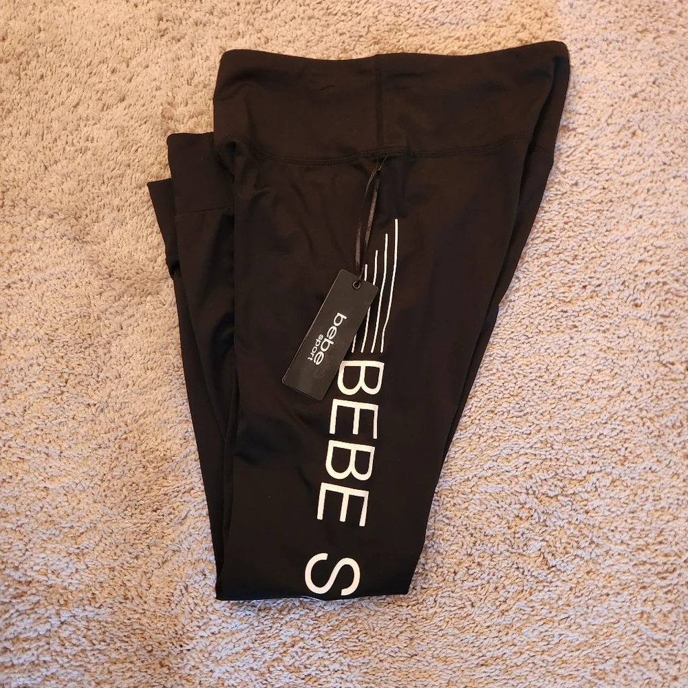 BeBe Sports Black & White Leggings Size Small - Picture 2 of 9